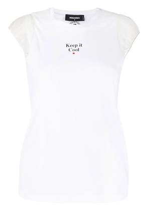 DSQUARED2 slogan print T-shirt - White