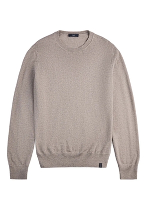 Fay crew-neck top - Neutrals