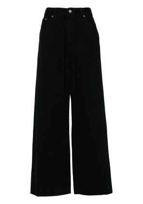 MM6 Maison Margiela wide-leg cotton jeans - Black