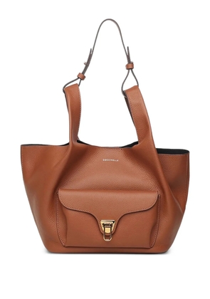 Coccinelle grained leather shoulder bag - Brown