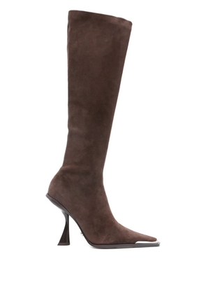 Cult Gaia 105mm suede knee-high boots - Brown