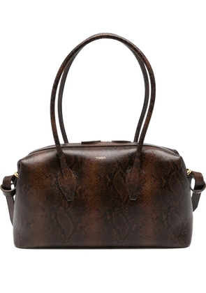 Yuzefi Brioche leather shoulder bag - Brown