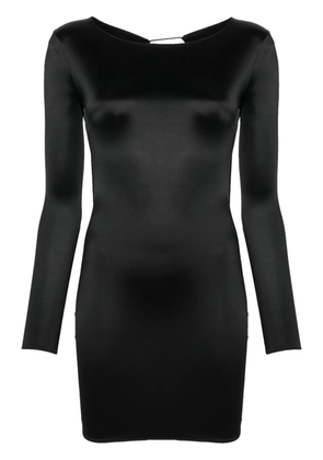 Maison Close French Kiss open-back long-sleeve mini dress - Black