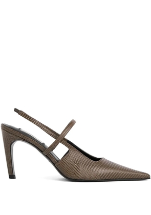 TOTEME embossed slingback pumps - Brown
