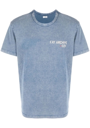 Fay logo-print short-sleeved T-shirt - Blue