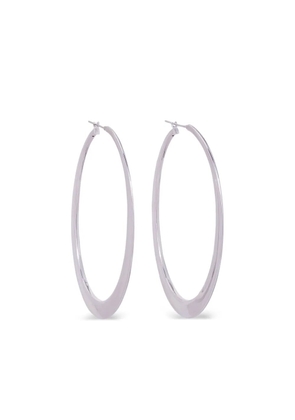 Sidney Garber 18K white gold crescent hoops earrings - Silver