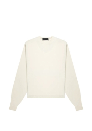 PLACE OF ËLMS embroidered crew-neck sweater - Neutrals