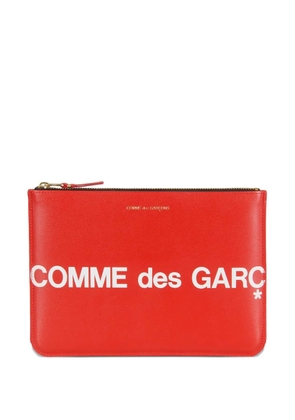 Comme Des Garçons Wallet logo zip clutch bag - Red