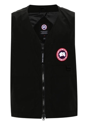 Canada Goose logo-patch zip-up vest - Black