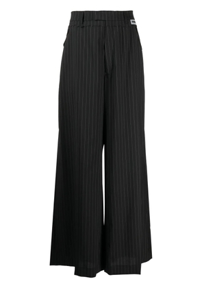 VETEMENTS pinstripe wide-leg trousers - Black
