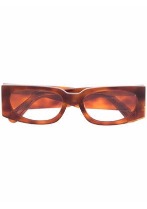 GCDS tortoiseshell rectangular-frame sunglasses - Brown