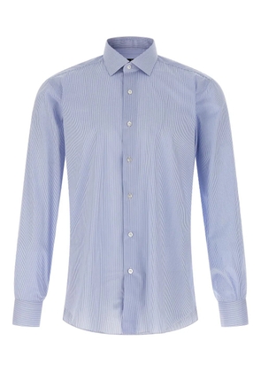 Barba striped pin-tuck shirt - Blue