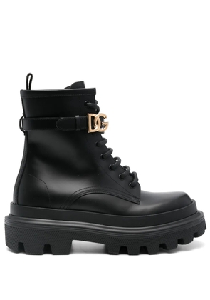 Dolce & Gabbana logo-buckle boots - Black