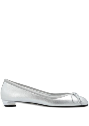 Alexander McQueen Armadillo ballerina shoes - Silver