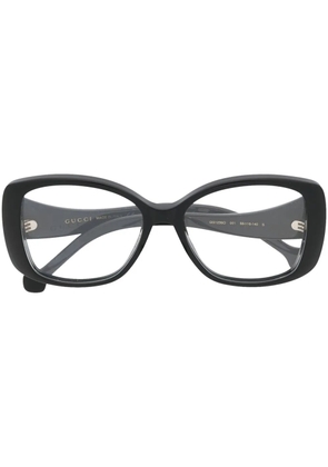 Gucci Eyewear Oversize square frame glasses - Black