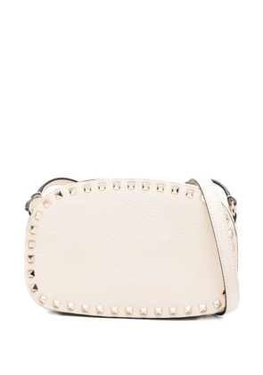 Valentino Garavani small Rockstud calf leather cross-body bag - Neutrals