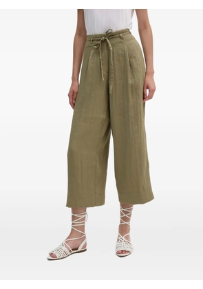 DKNY tie-waist pleated trousers - Green