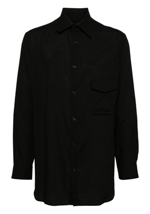 Yohji Yamamoto collar tab shirt - Black