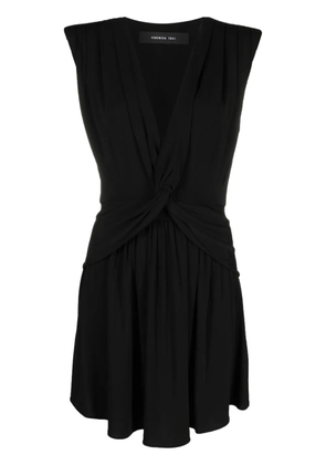 Federica Tosi knot-detail V-neck dress - Black