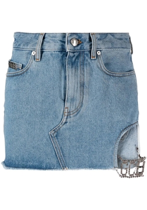 GCDS cut-out denim skirt - Blue