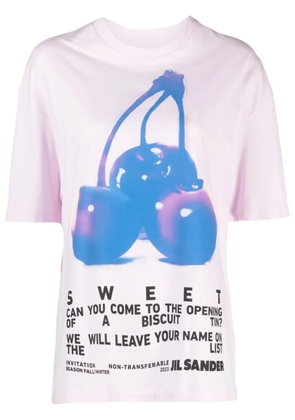 Jil Sander graphic-print cotton T-shirt - Pink
