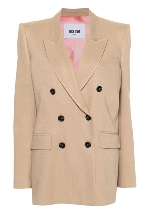 MSGM double-breasted blazer - Neutrals