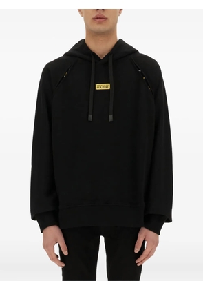 Versace Jeans Couture logo plaque hoodie - Black