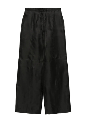 Róhe drawstring silk trousers - Black
