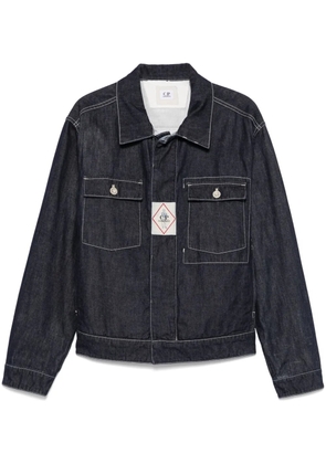 C.P. Company logo-patch denim jacket - Blue