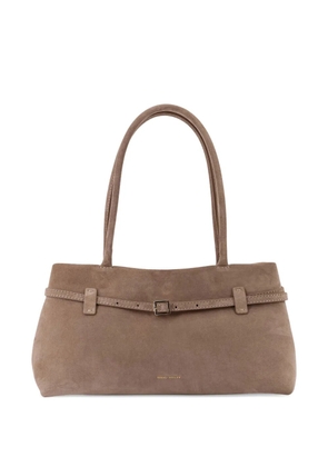 Manu Atelier Le Cambon East WEst buckle-fastening suede shoulder bag - Brown