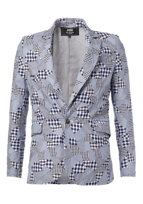 Anrealage Gingham patch blazer - White