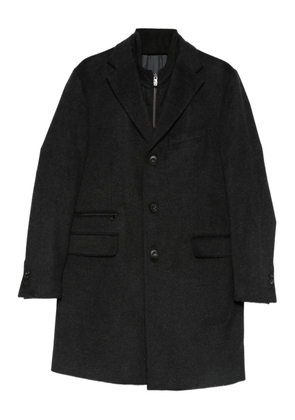 Corneliani flap-pockets single-breasted coat - Black