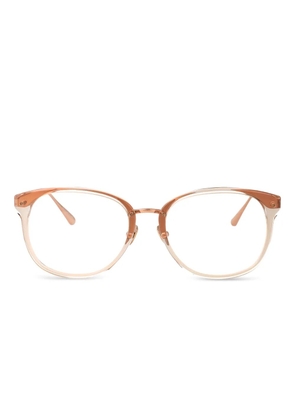 Linda Farrow Cyrus round-frame glasses - Neutrals