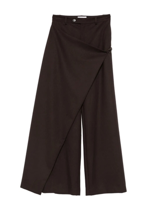 THE NINA STUDIO wrap-design trousers - Brown