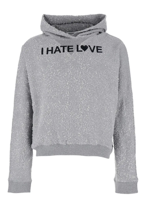 JORDANLUCA slogan-print hoodie - Grey