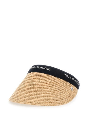Helen Kaminski woven straw visor hat - Neutrals