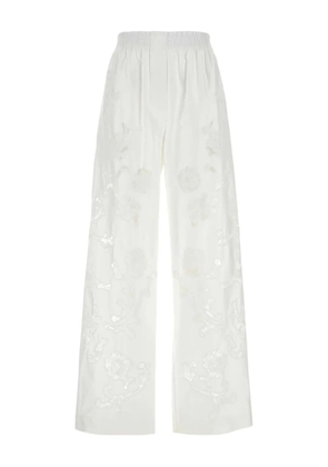 Magda Butrym wide-leg poplin trousers - White