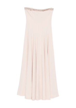 Costarellos beaded-embellished strapless dress - Pink