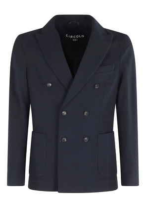 Circolo 1901 double-breasted patch-pocket jacket - Blue