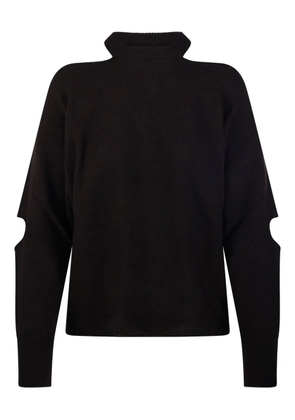 Federica Tosi cut-out sleeves sweater - Black