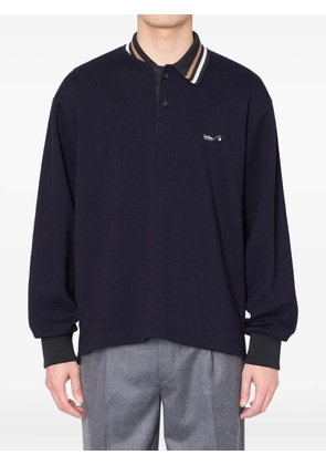 Kolor long-sleeve logo-embroidered sweater - Blue