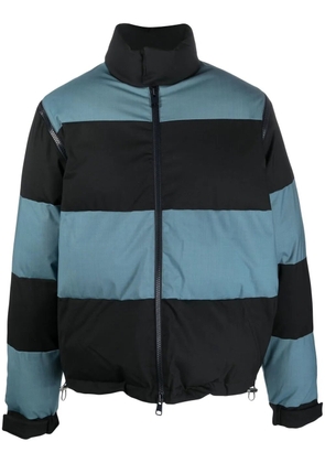 Sunnei striped puffer jacket - Blue