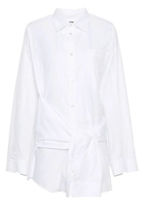 Balenciaga knotted-sleeve cotton shirt - White