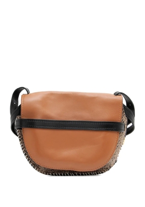 Loewe Pre-Owned small calfskin tweed gate cross body bag - Brown