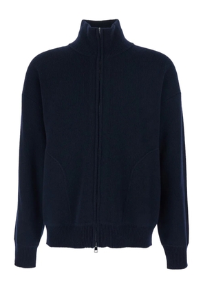 Roberto Collina high-neck zip cardigan - Blue