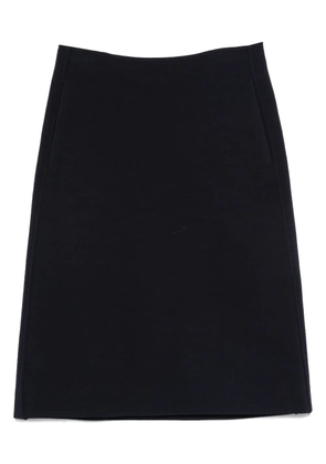 Jil Sander seam-pockets midi straight skirt - Blue