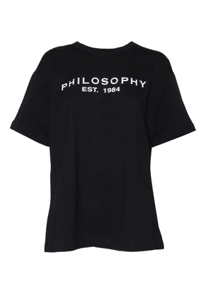 Philosophy Di Lorenzo Serafini Kids logo-print cotton T-shirt - Black