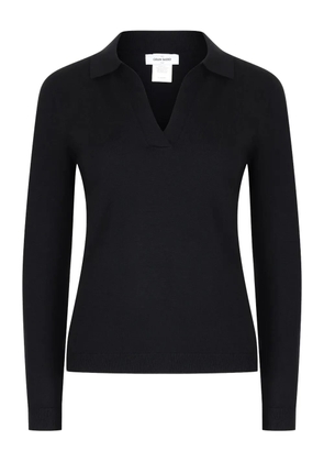 Gran Sasso V-neck collared jumper - Black