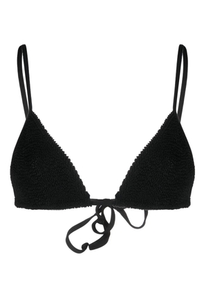 Bond-eye crinkled bikini top - Black