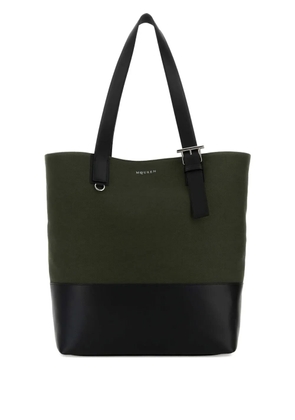 Alexander McQueen T-bar buckle shoulder bag - Green
